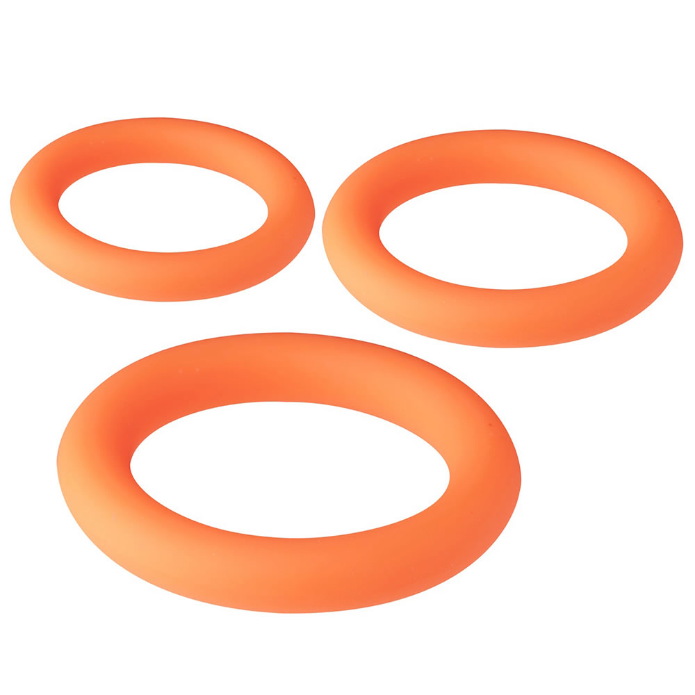 Neon Cock Ring set with 3 Silicone Rings
