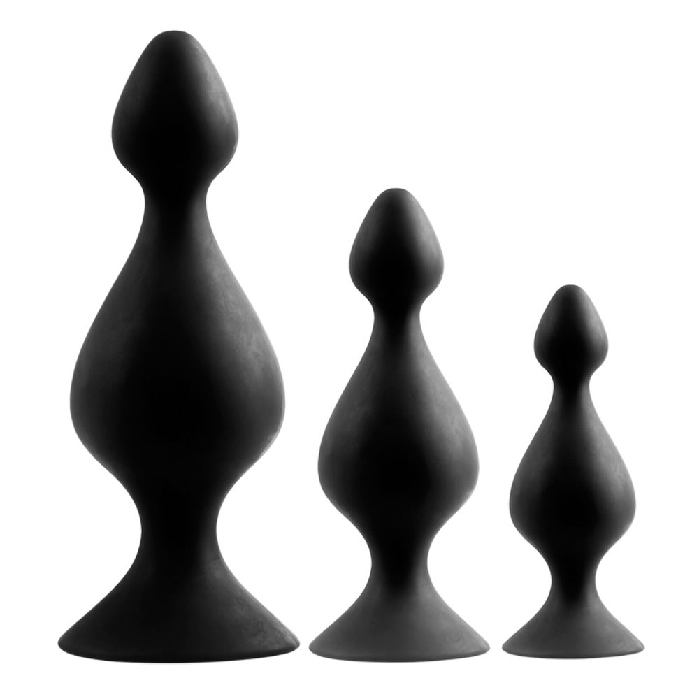 Back Up Butt Plug Silicone Set with 3 Sizes