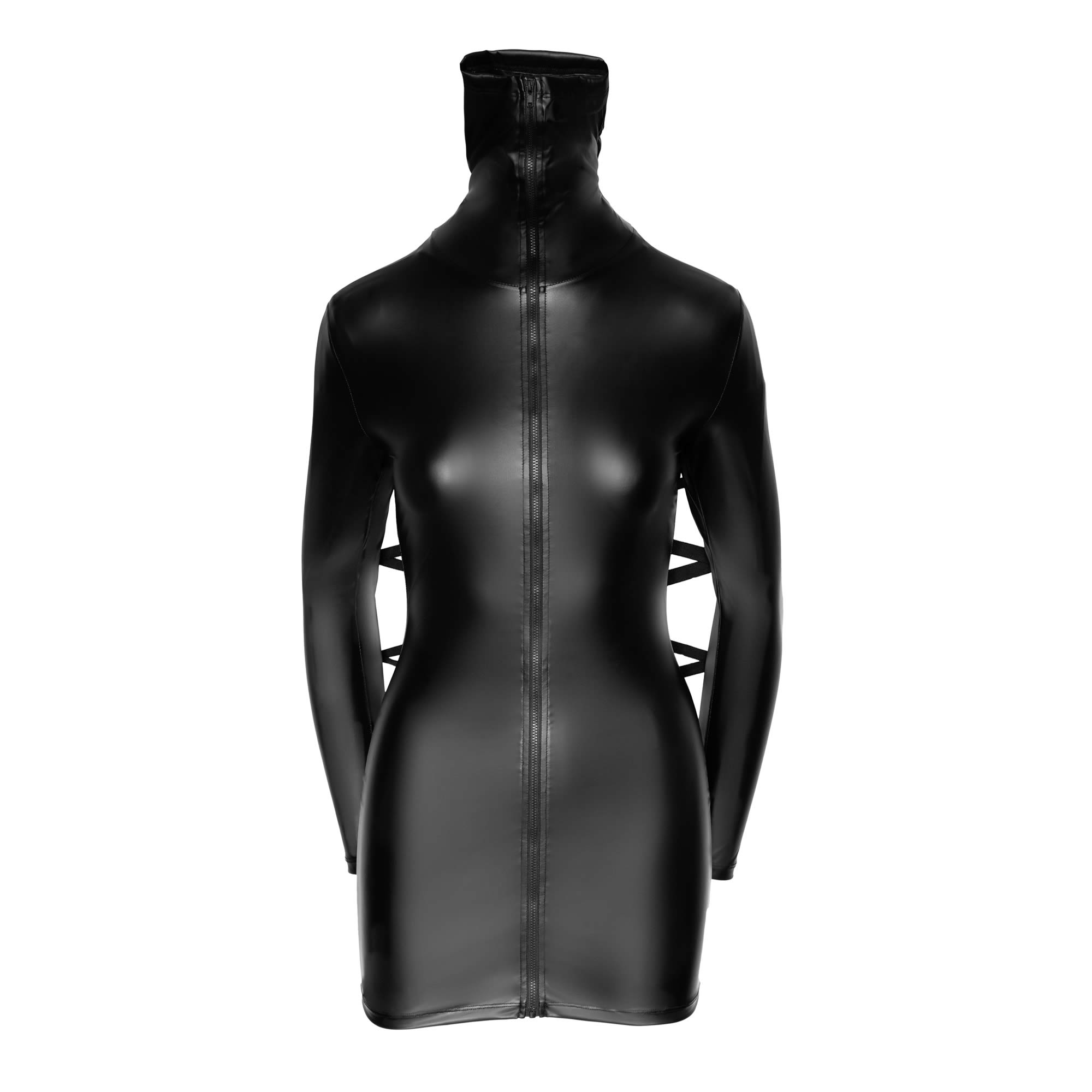 Wetlook Bondage Dress with Laced Arms