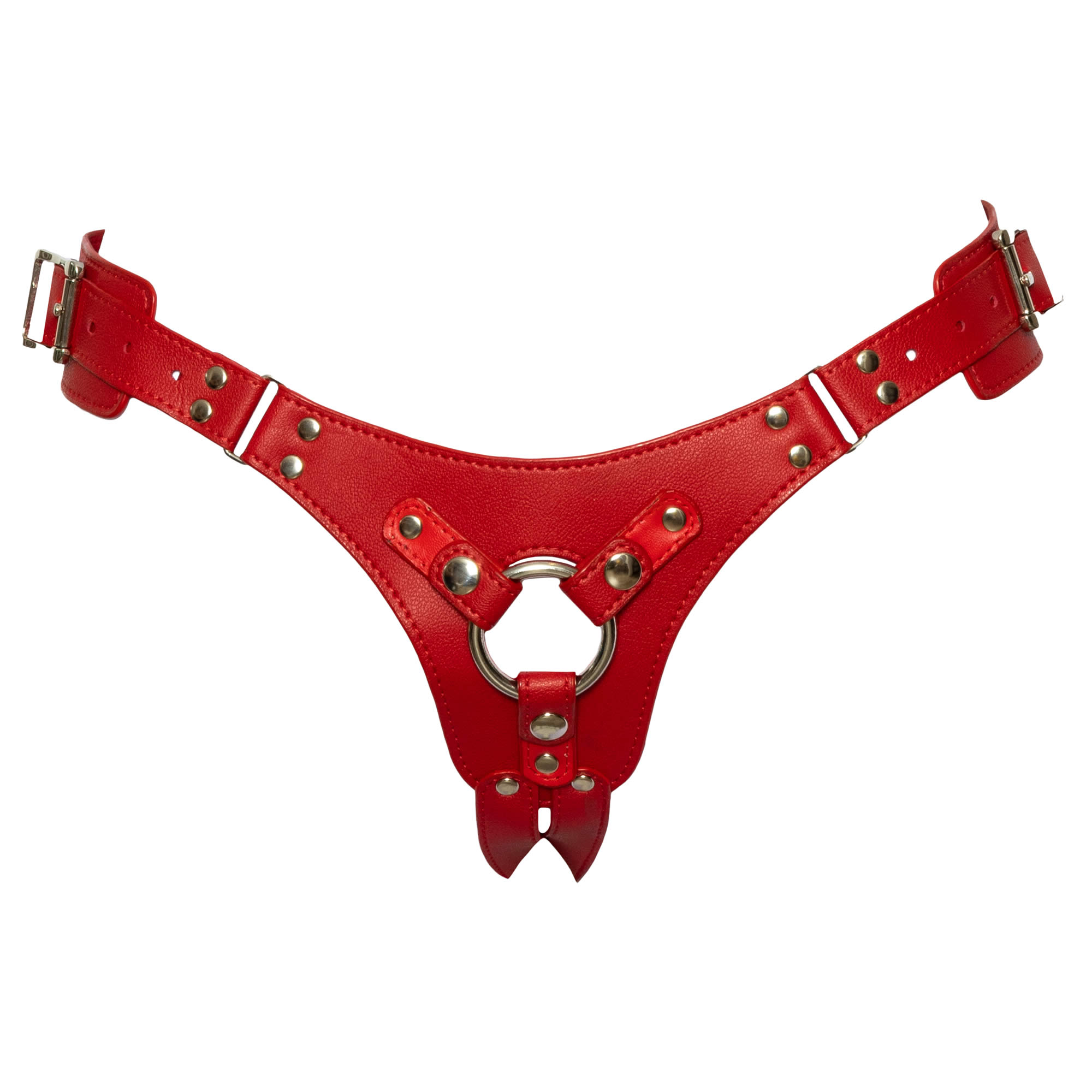 Bad Kitty Strap-On Harness in Red Leather Look