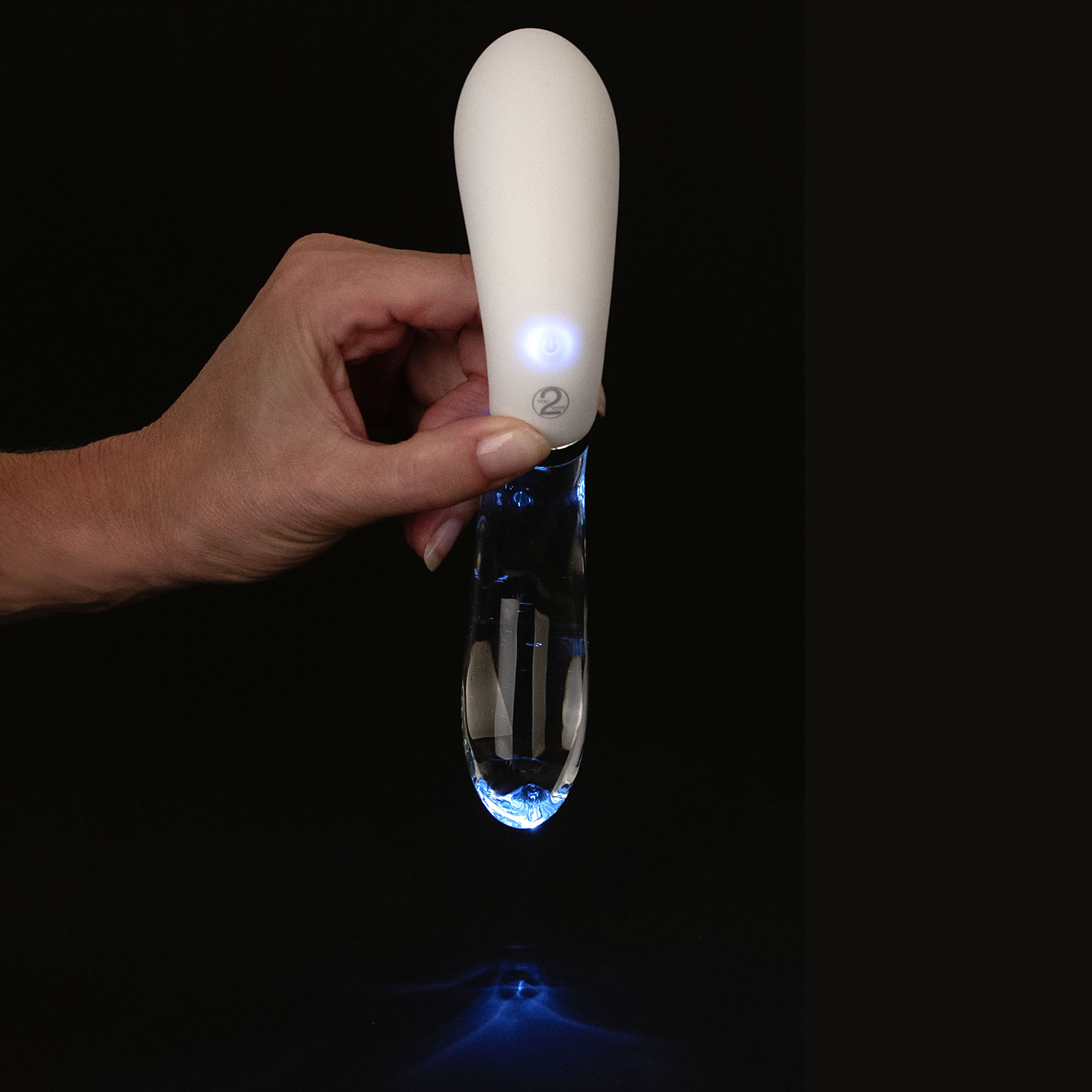 Liaison Curve Silikone og Glas Vibrator med LED Lys