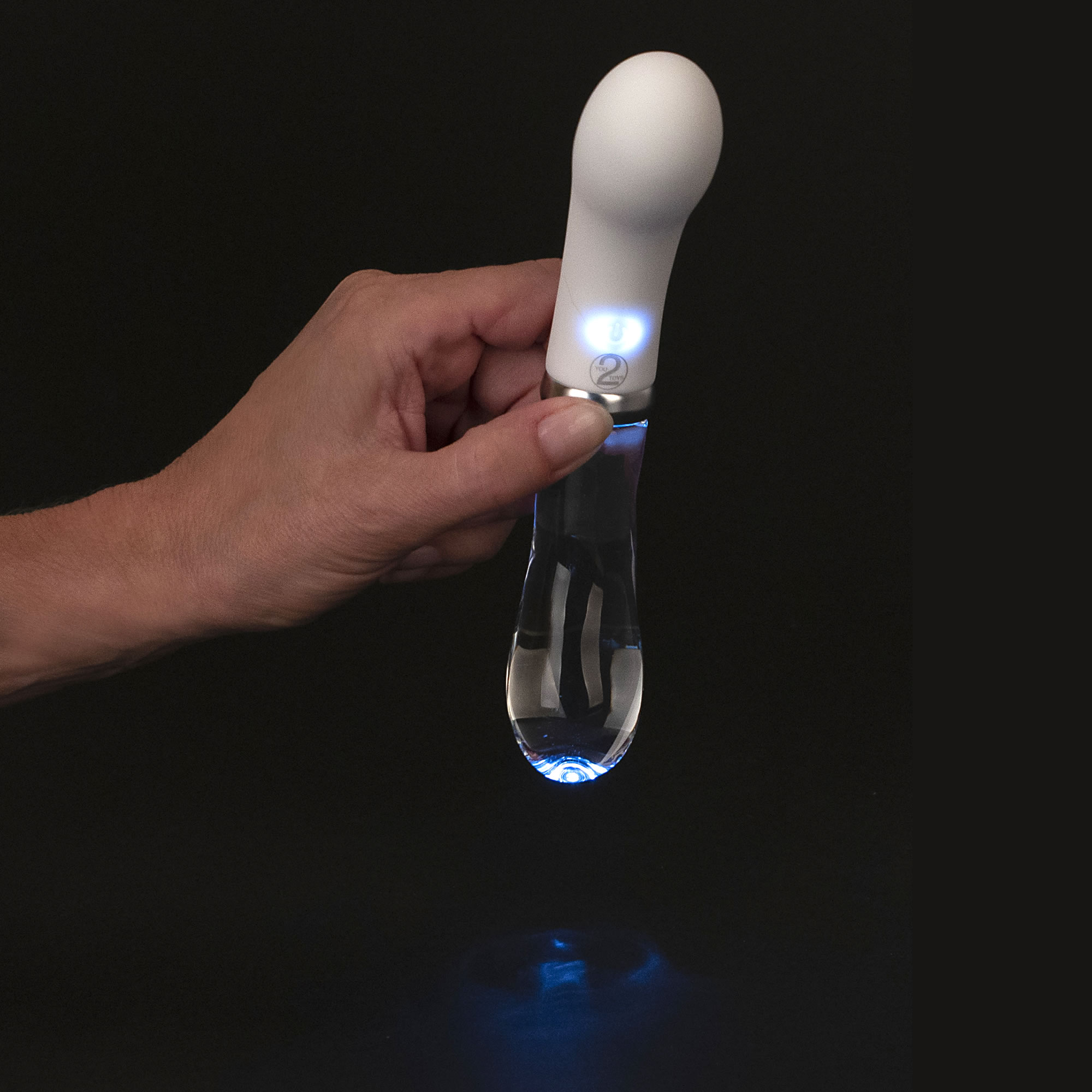 Liaison G-spot Silikon und Glas Vibrator mit LED Licht