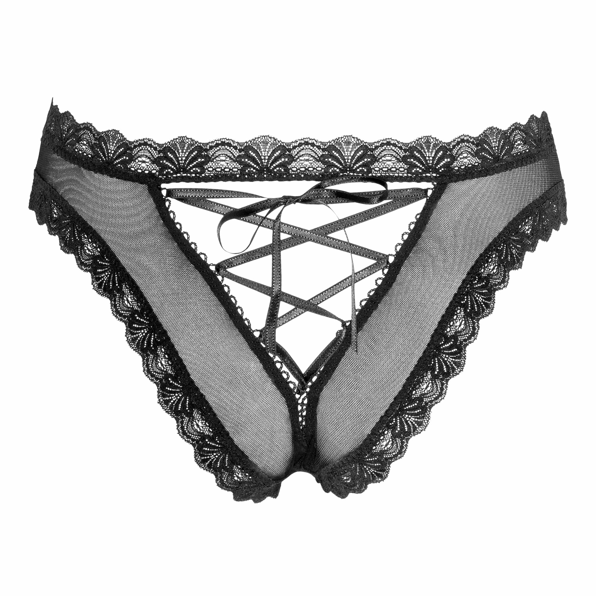 Lace Brief with Lacing