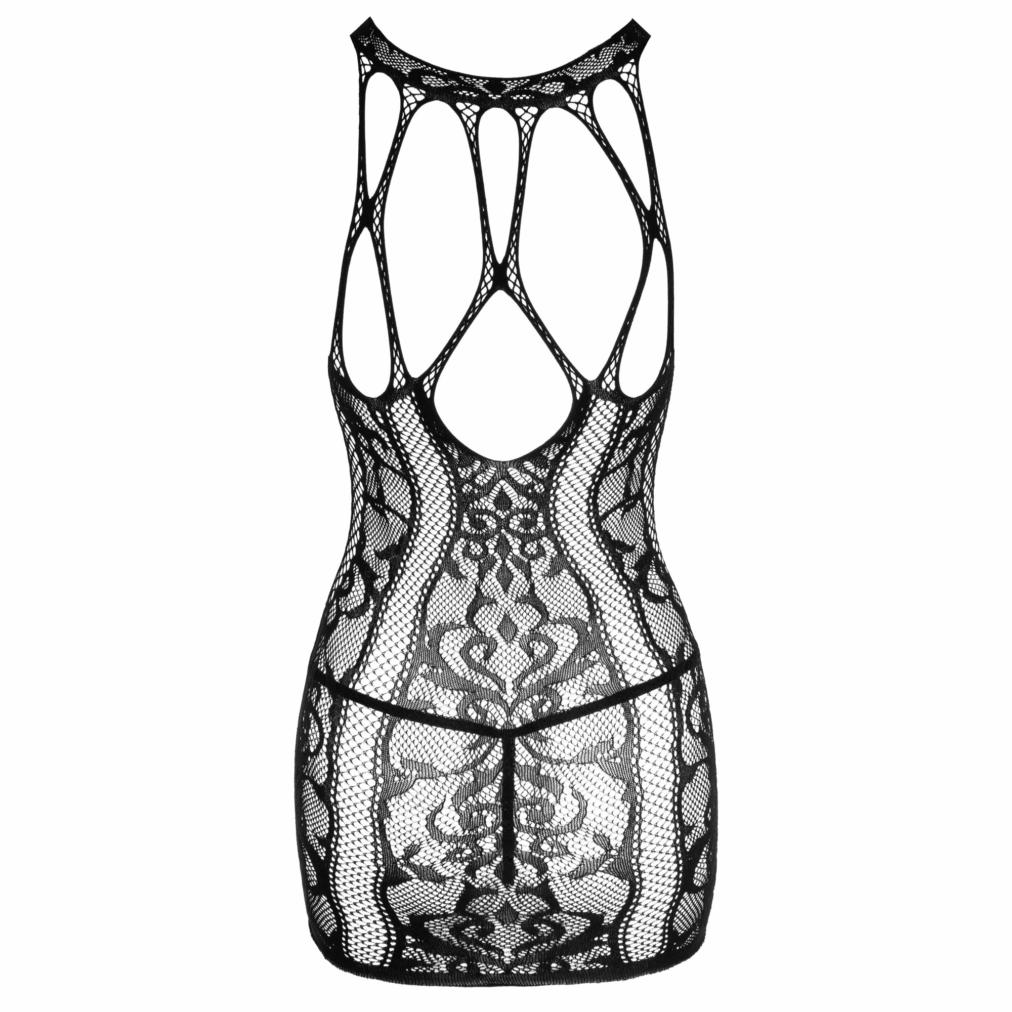 NO:XQSE Net Dress with Lace Look
