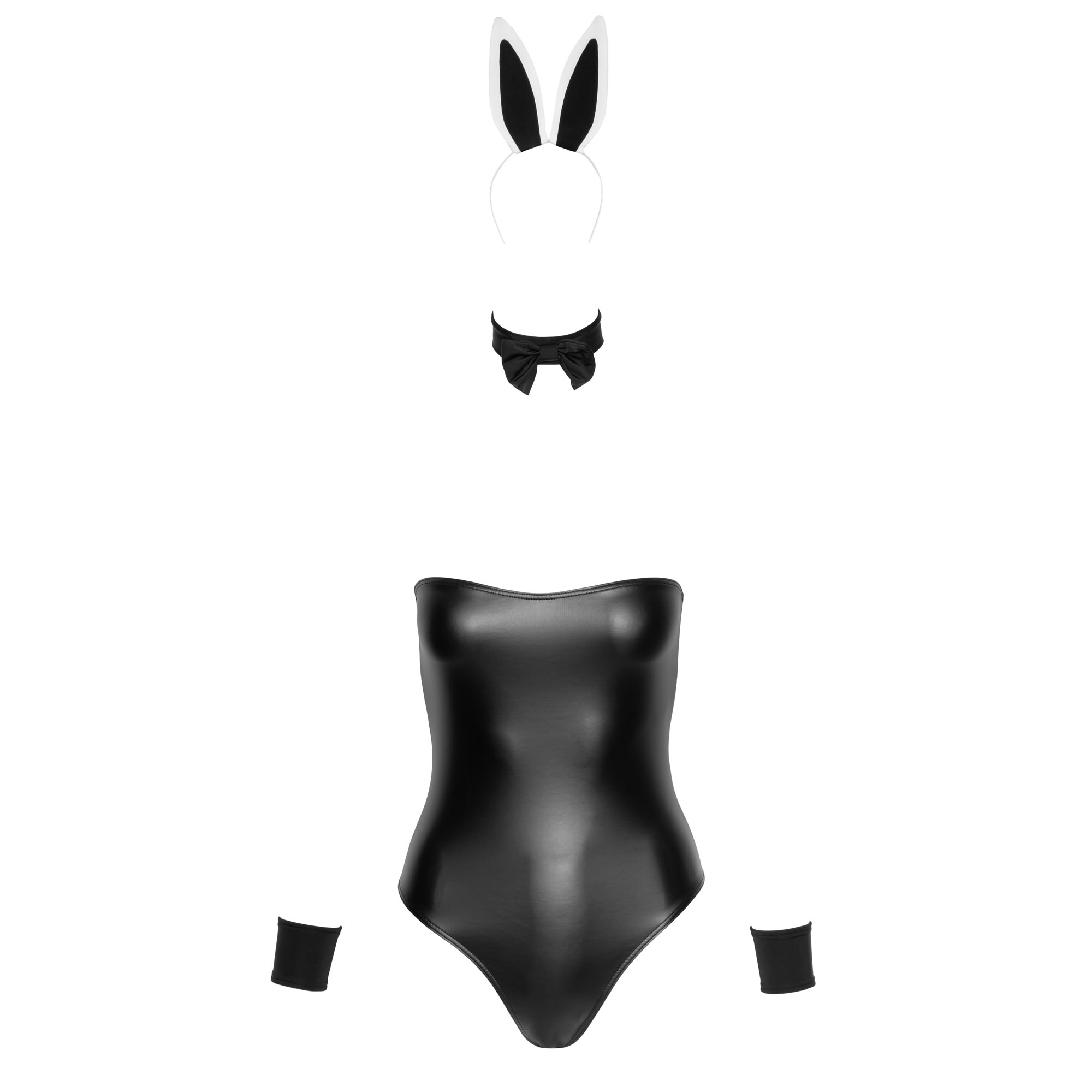 Wetlook Bunny Kostume med Body, rer og Butterfly