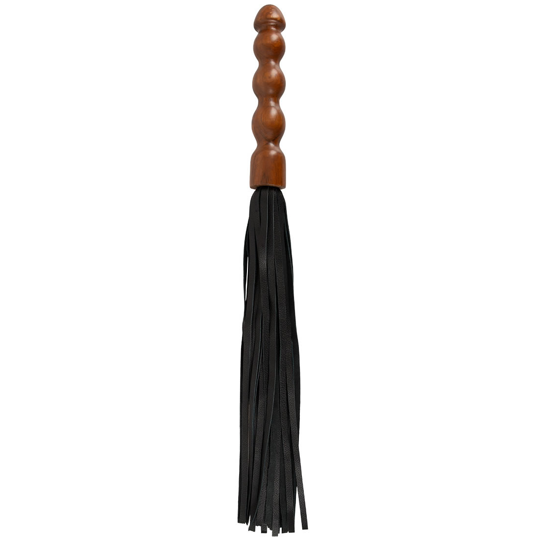 Leather Flogger with Wood Grip