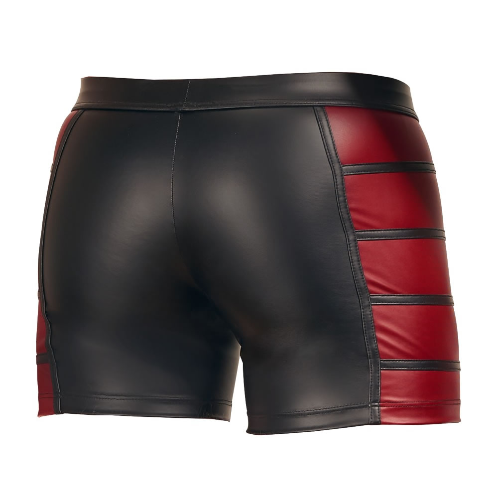 Mens Wetlook Pants Boxers with Red Sides