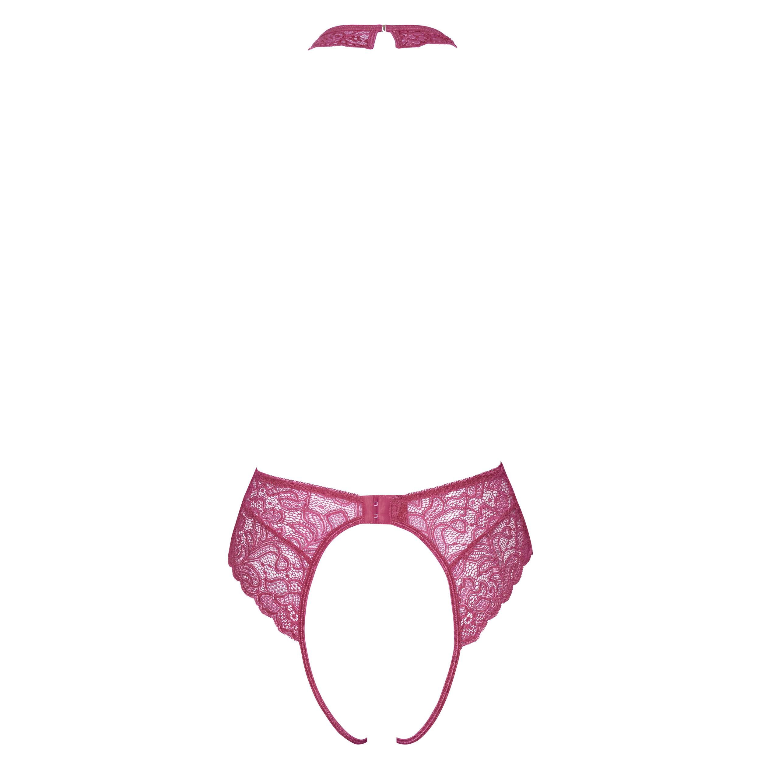 Crotchless Lace Body in Pink