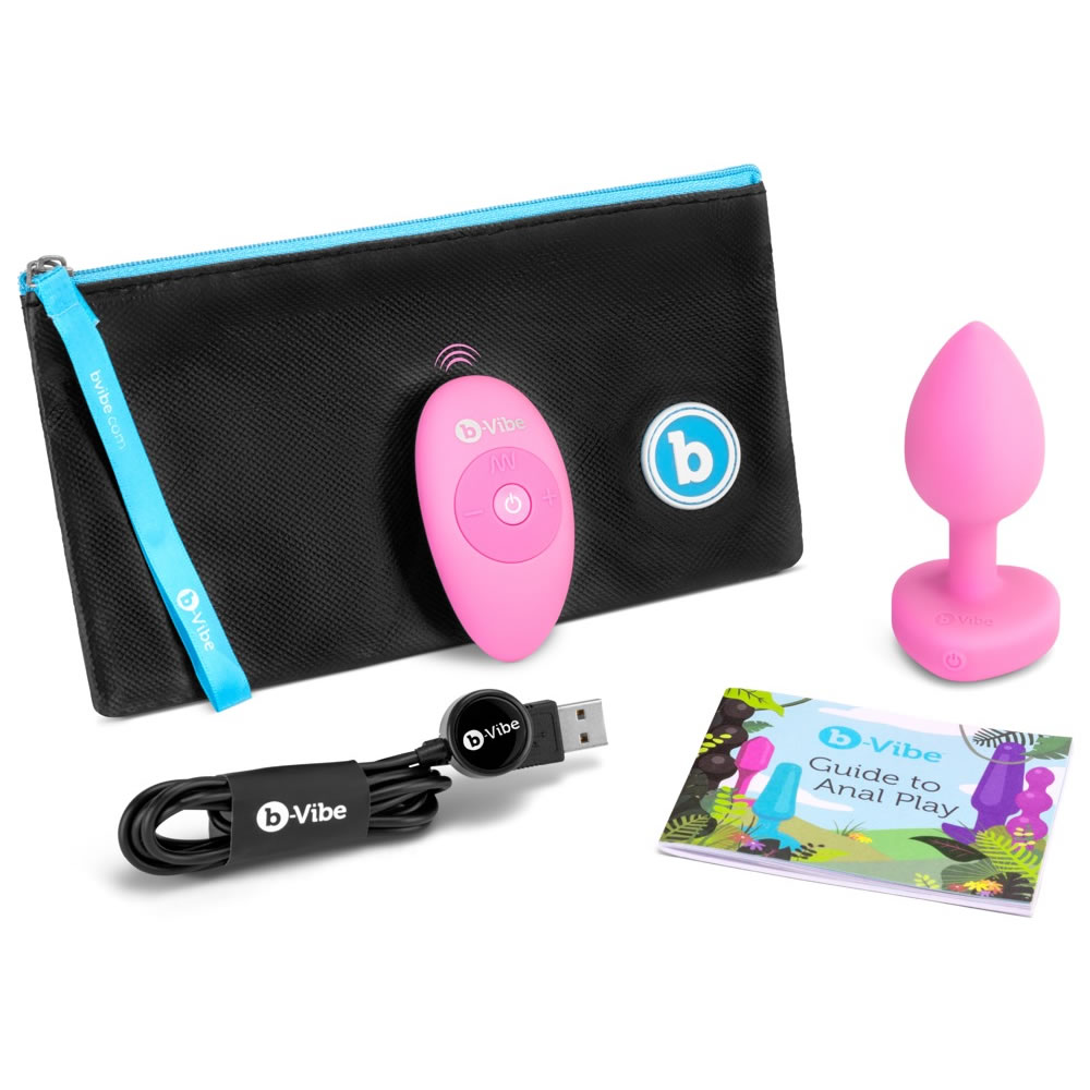B-Vibe Vibrating Heart Butt Plug with Remote Control