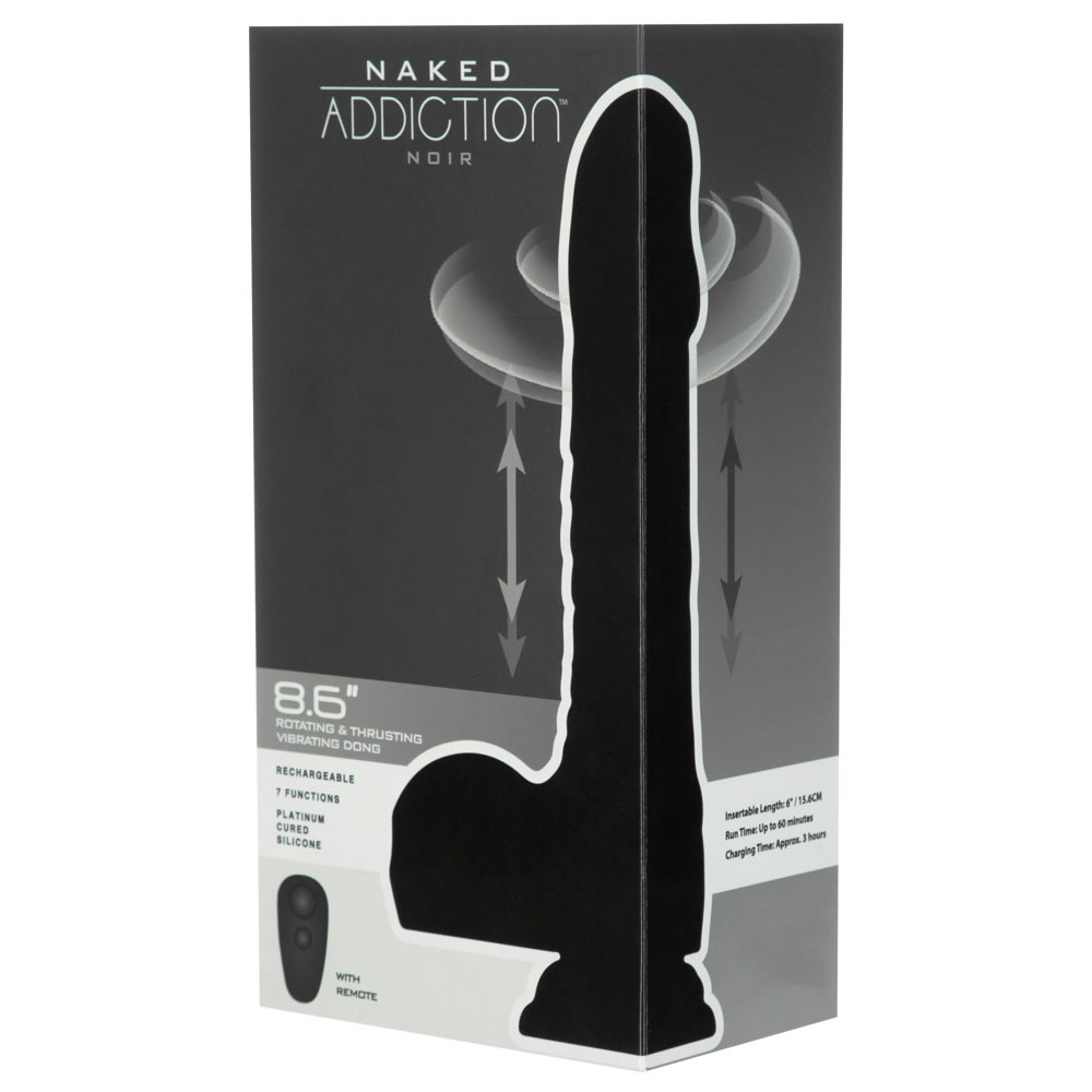 Naked Addiction Stovibrator 8,6 Zoll Dong mit rotierender Spitze