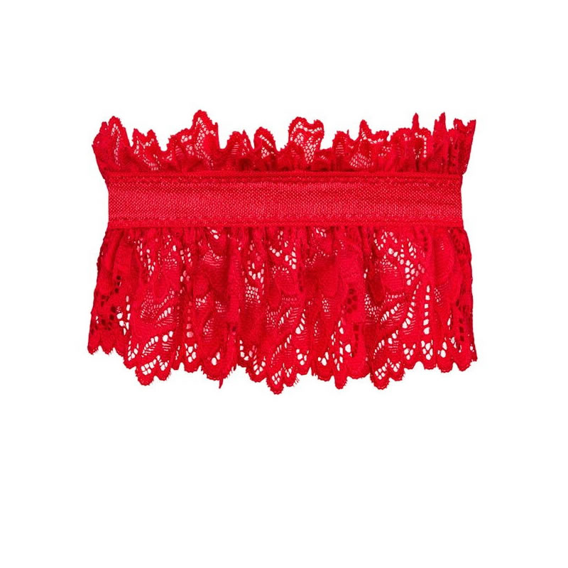 Amor Cherris Garter in Red Lace