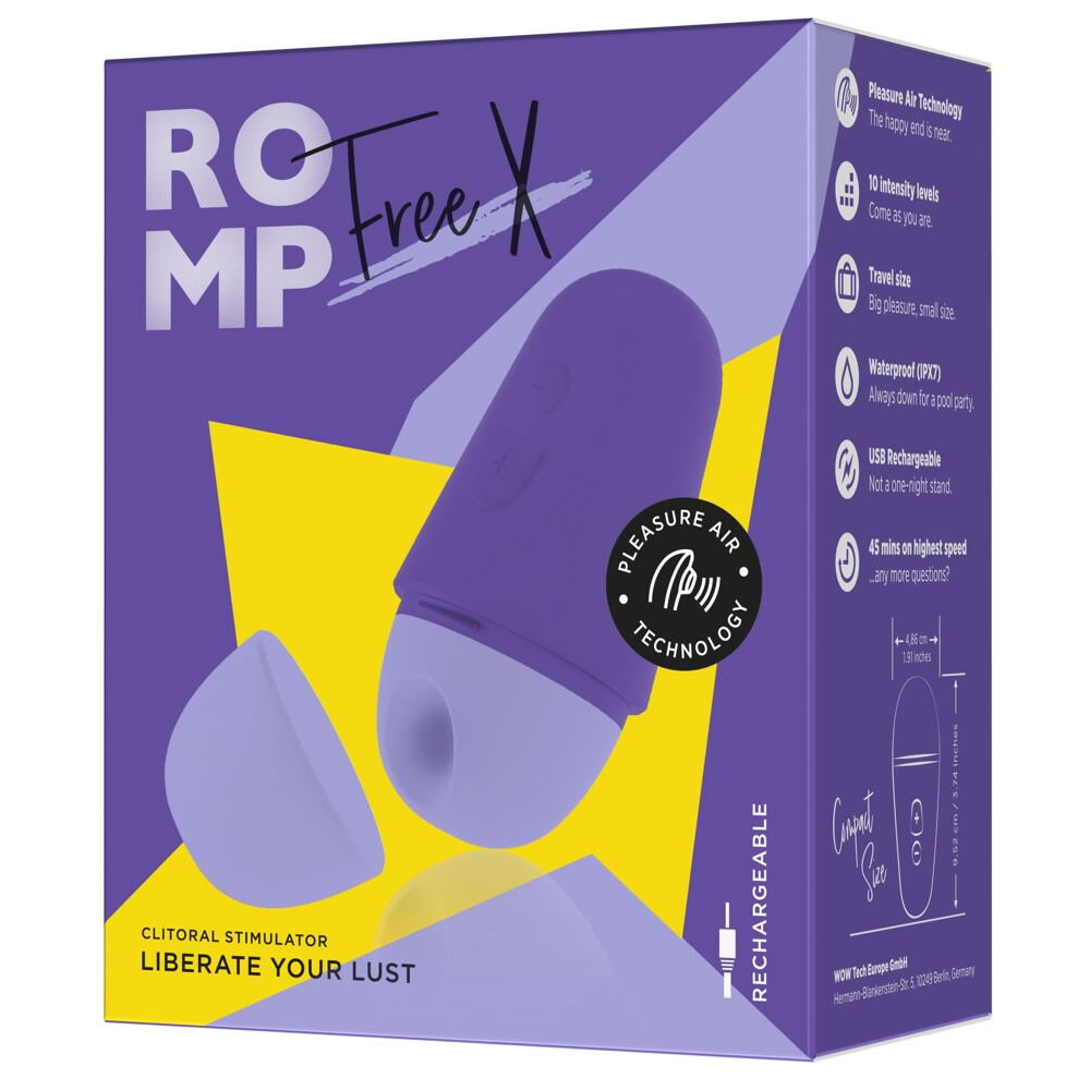 ROMP Free X Klitoris Stimulator - Vandtt Pulsator med Pleasure Air