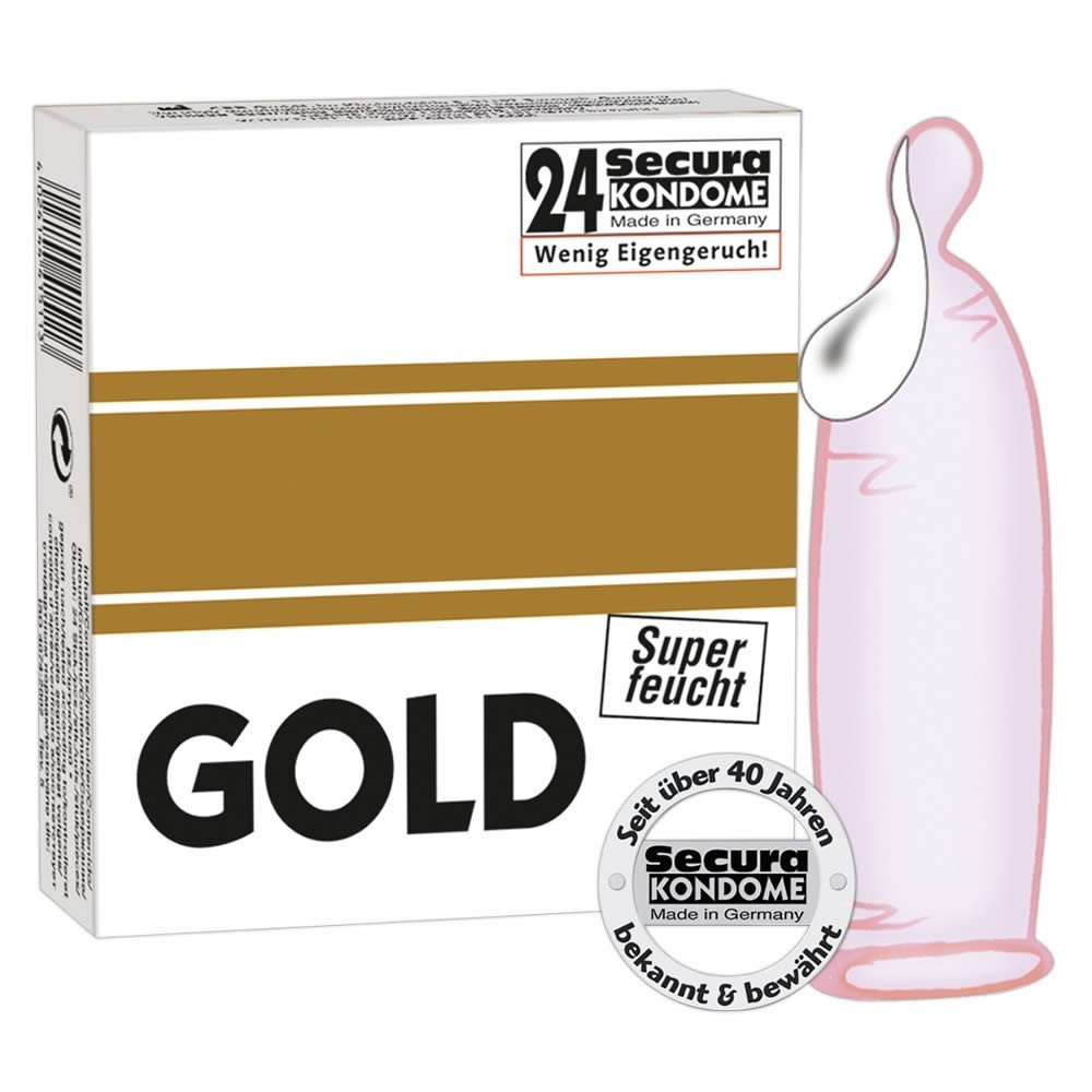Secura Gold Wet Condoms