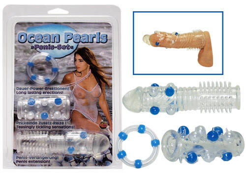 Ocean Pearls Penisring und Hllen Set