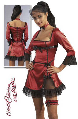 Saloon Girl Party set red and black