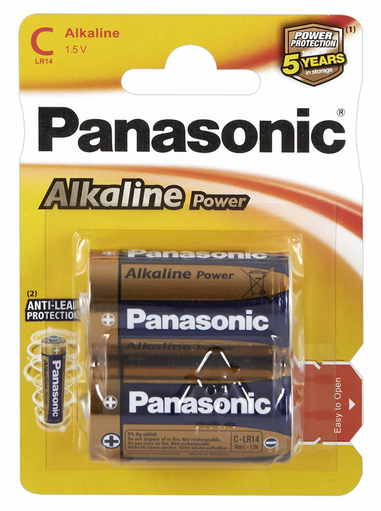 Panasonic C Alkaline Power Batteries