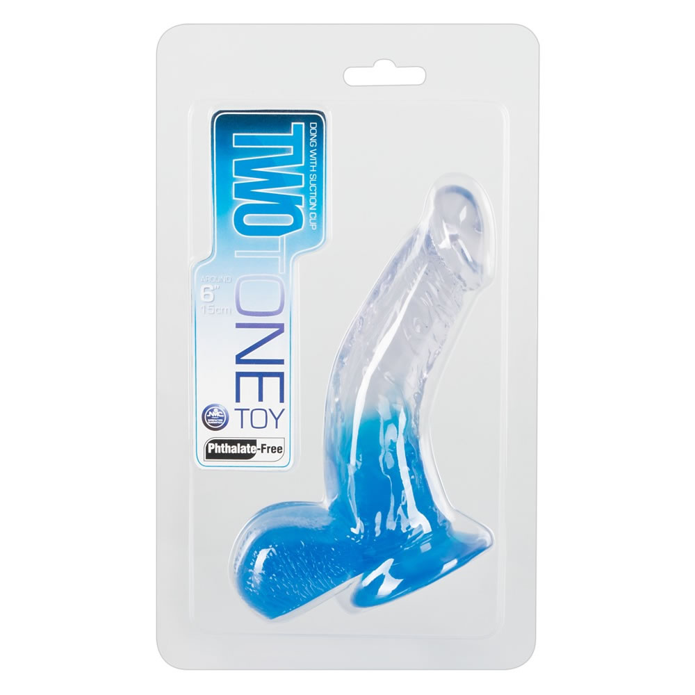 TwoToOne Blue Dildo with Suction Base