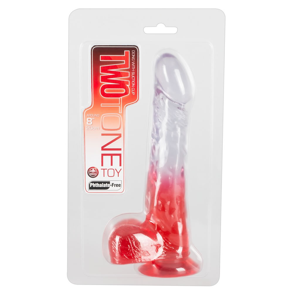 TwoToOne Red Dildo with Suction Base