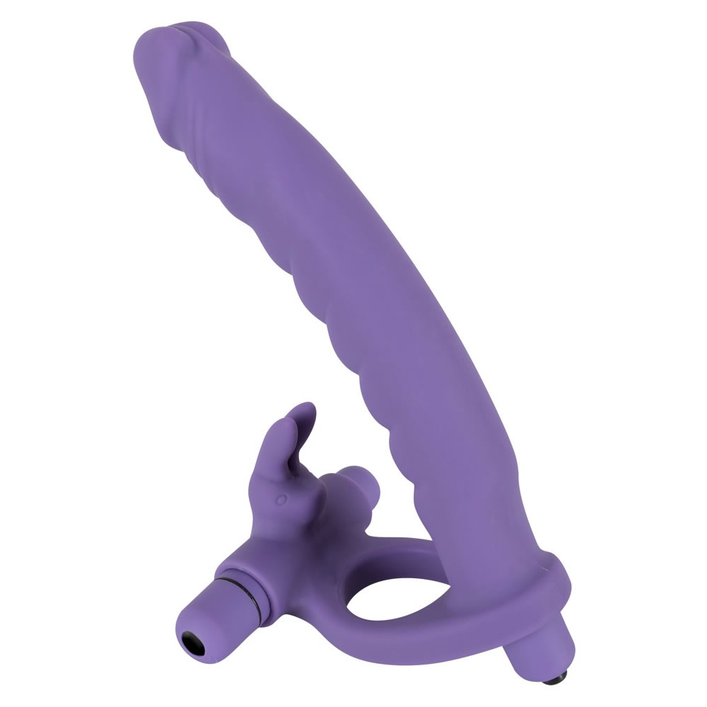 Strap-on Dildo for him with Cock Ring and Clitoris Stimulator