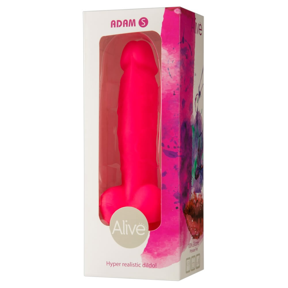 Alive Adam Natural Silicone Dildo with Suction Base in Pink