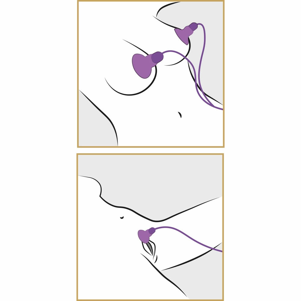 Brystvorte og Klitoris Stimulator med Sugekopper