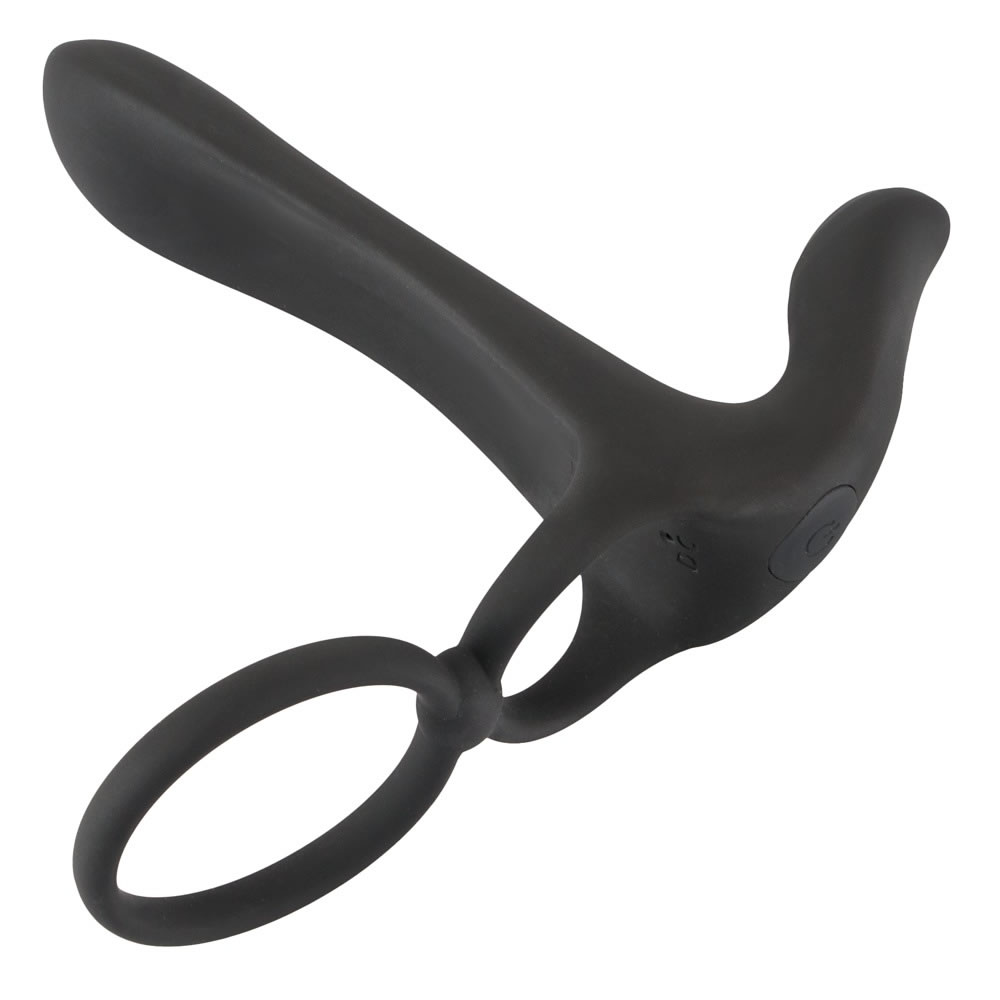 Paarvibrator mit Penis-/Hodenring und Klitorisstimulator