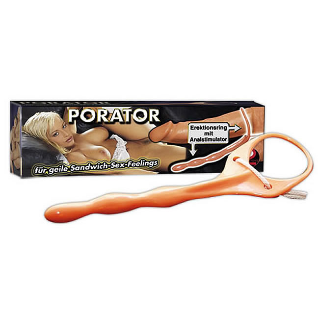 Porator 2 in 1 Penisring and Strap-On Anal Dildo