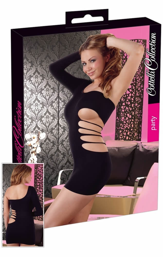 Sexy Black Mini Dress with Cutouts