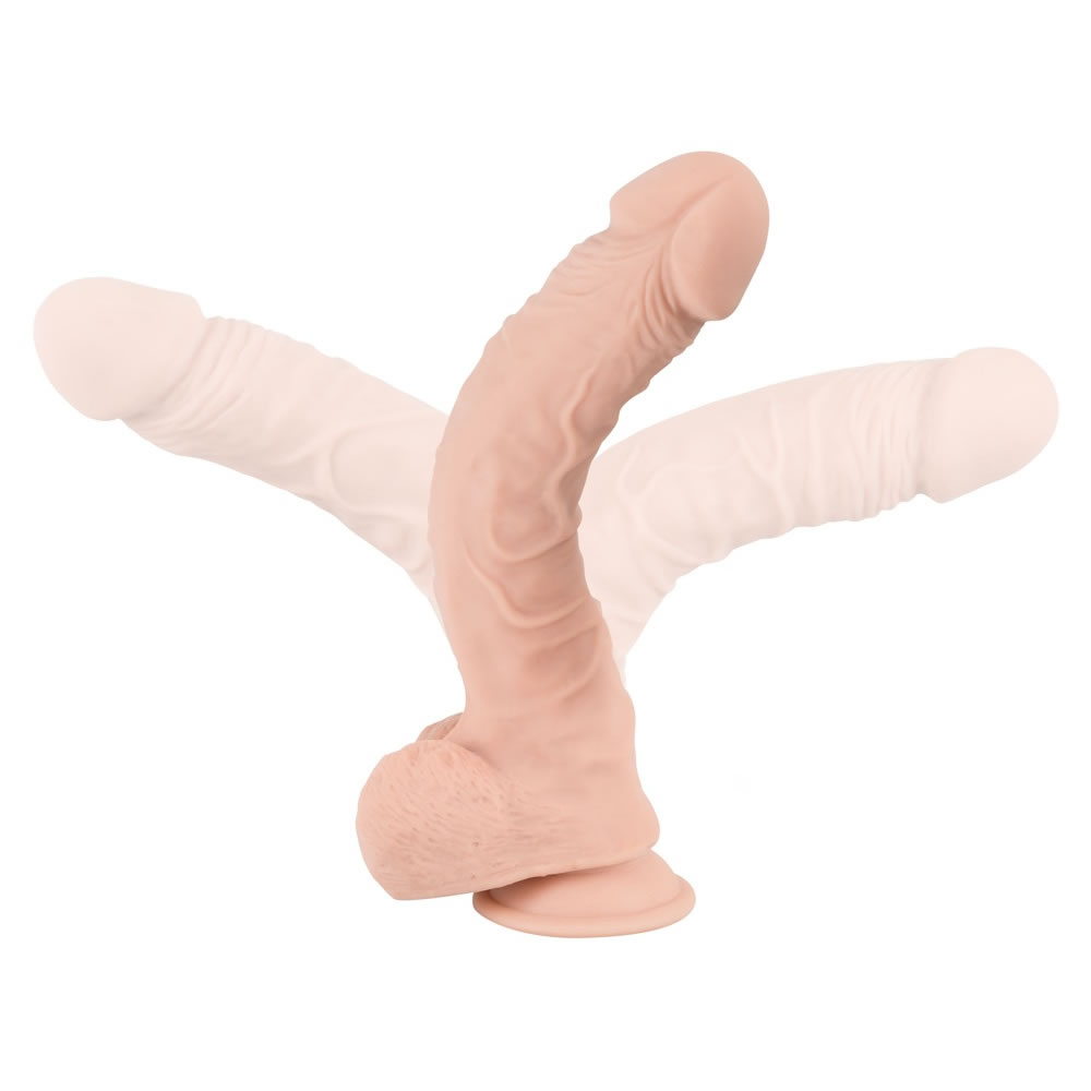 Nature Skin Large Bendable Dildo 30 cm with Suction Base