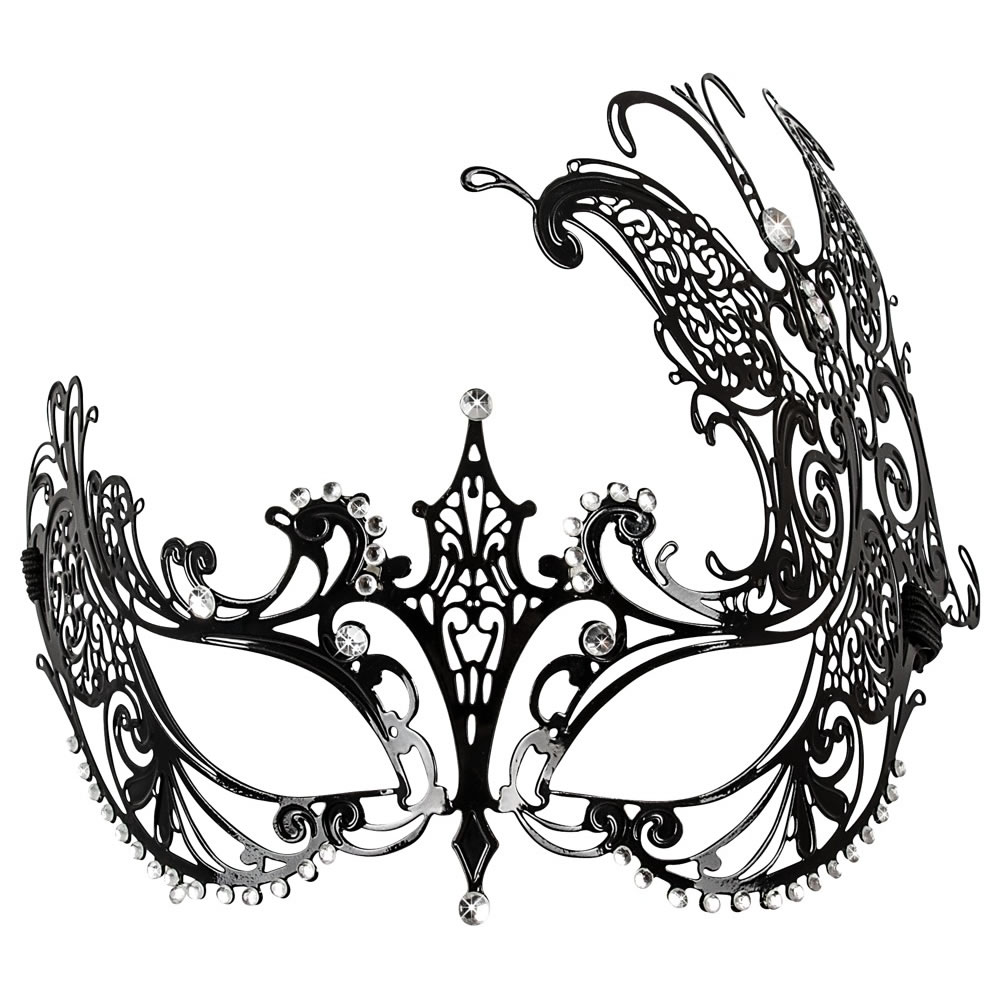 Venetians Augenmaske aus Metall mit Glitzersteinen