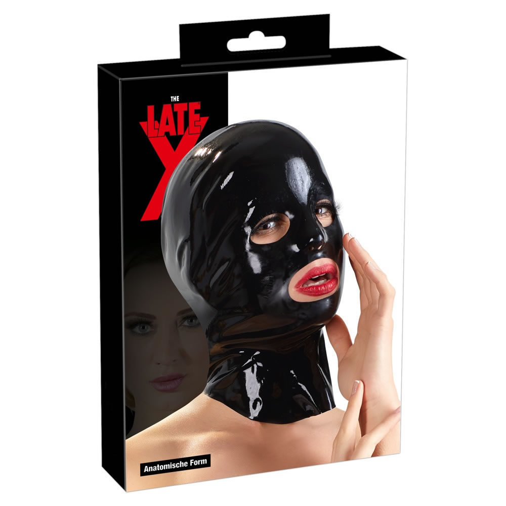 Latex Maske in Schwarz