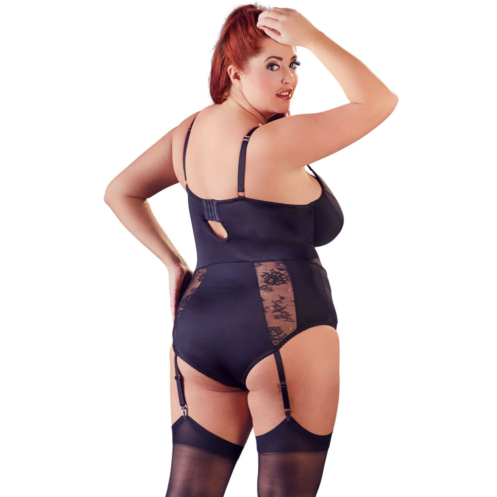 Plus Size Body with Lace and Suspenders