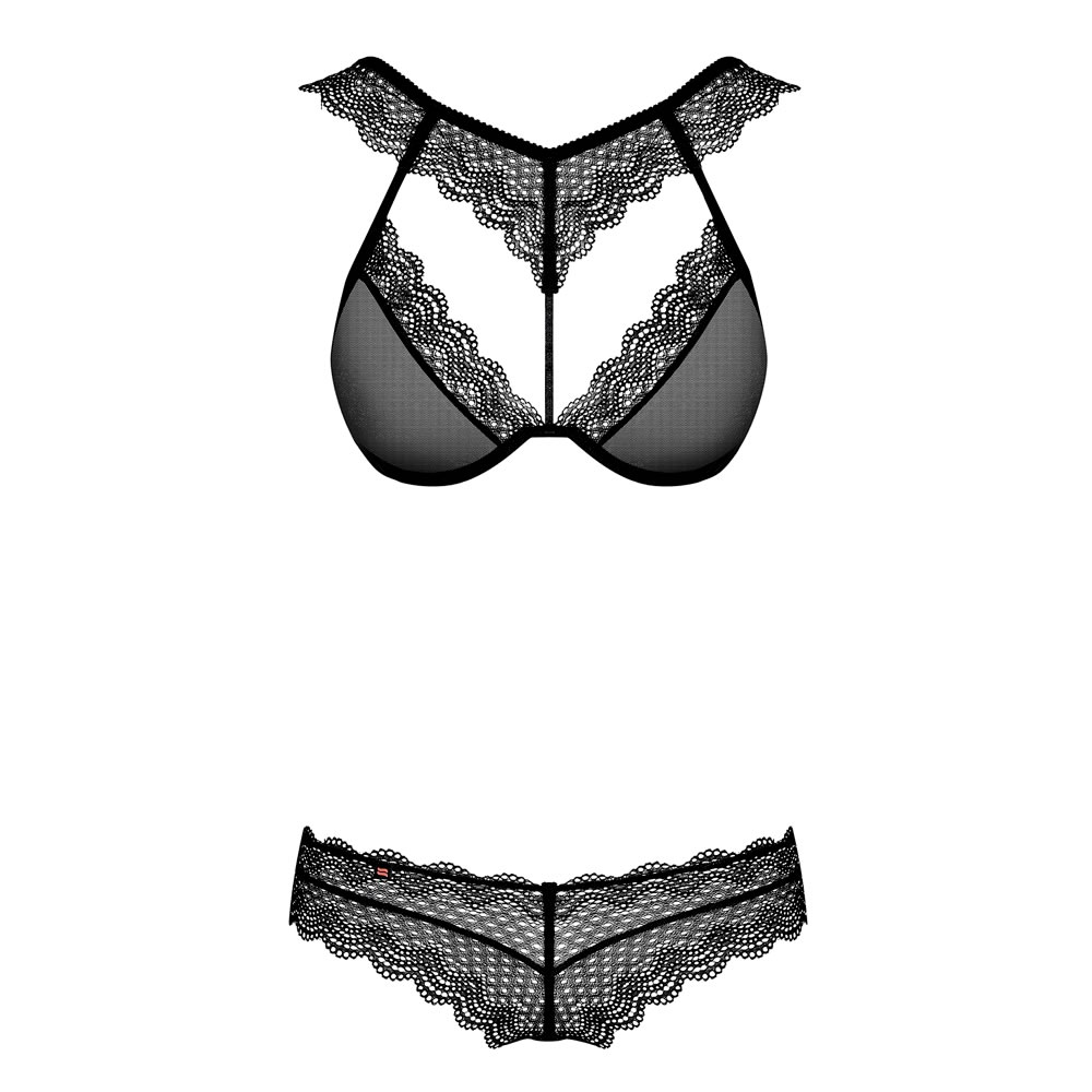 Obsessive Bra set with Lace Cage Straps