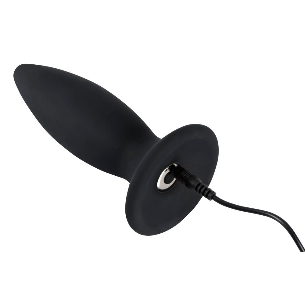 Black Velvets Recharge Silicone Butt Plug with Vibrator