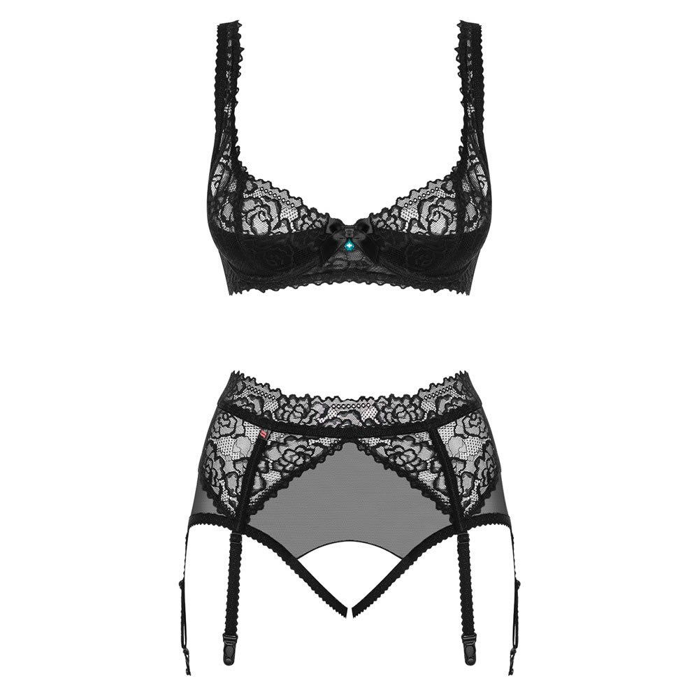 Obsessive Lace Bra and Suspender Belt