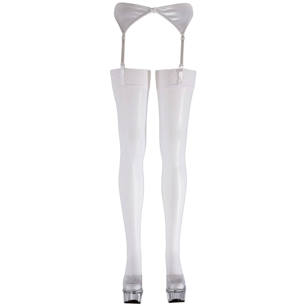 Suspender stockings white