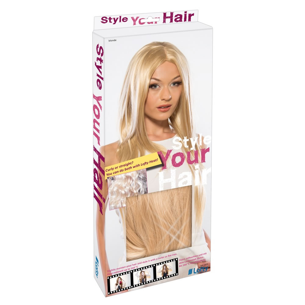 Wig with Long Blonde Hair