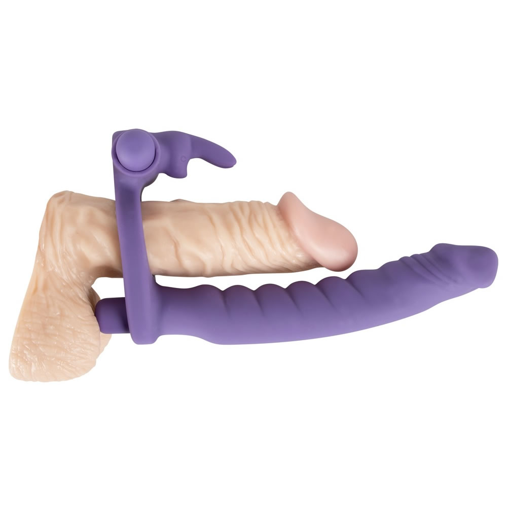 Strap-on Dildo for him with Cock Ring and Clitoris Stimulator