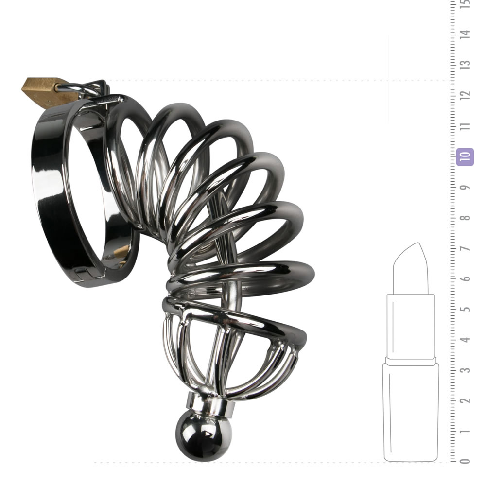 Sinner Gear Cock Cage Chastity Belt with Dilator