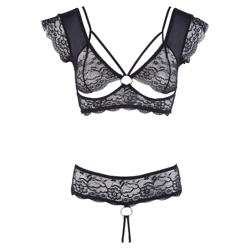 Cage Strap Lace Top & String