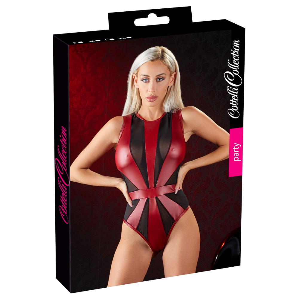 Red Wetlook Body with Transparent Inserts