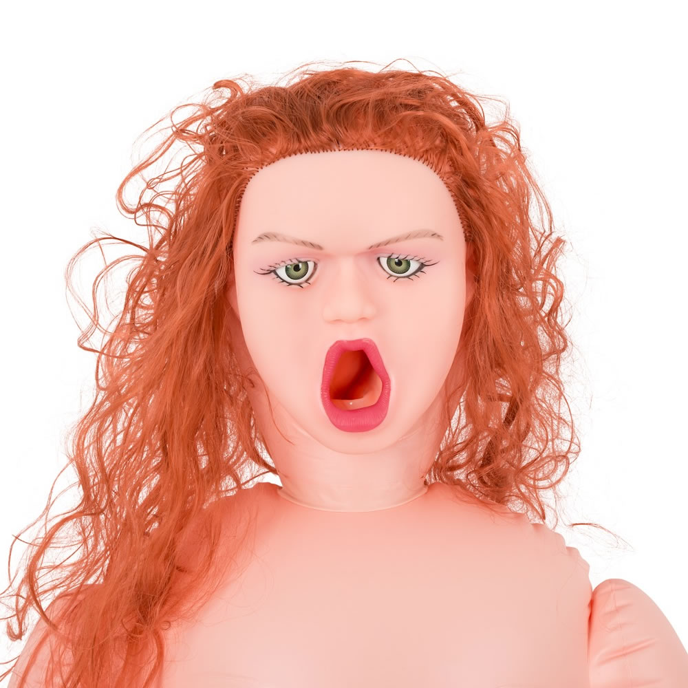 Liebespuppe mit Roter Haare und 3D Gesicht