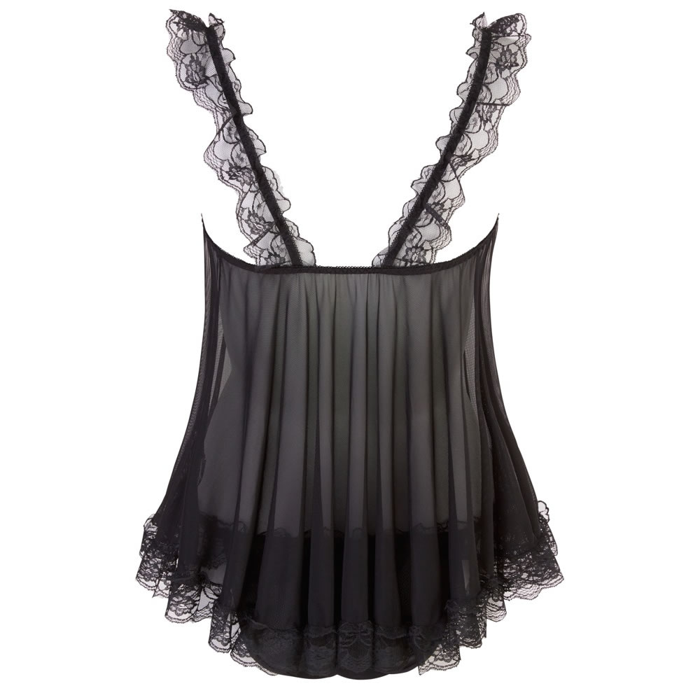 Babydoll with Lace Black
