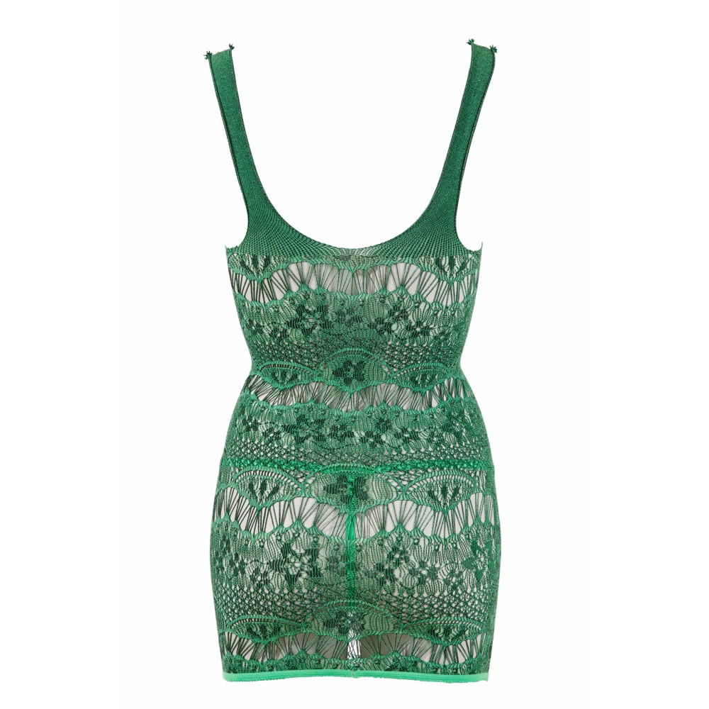 Net Mini Dress in Green