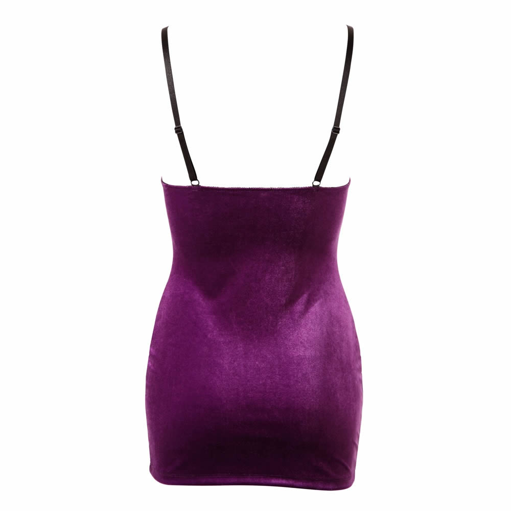 Lingeri Dress i Purple Velvet with Lace