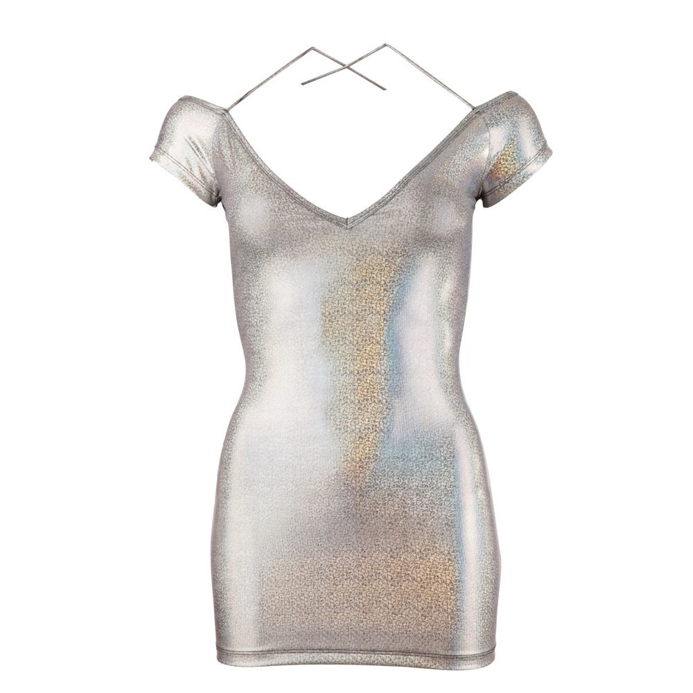 Mini Dress with silver color