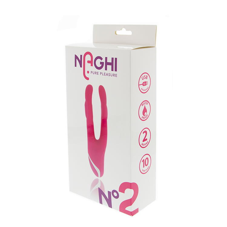 Naghi No. 2 vibrator with clitoris stimulator