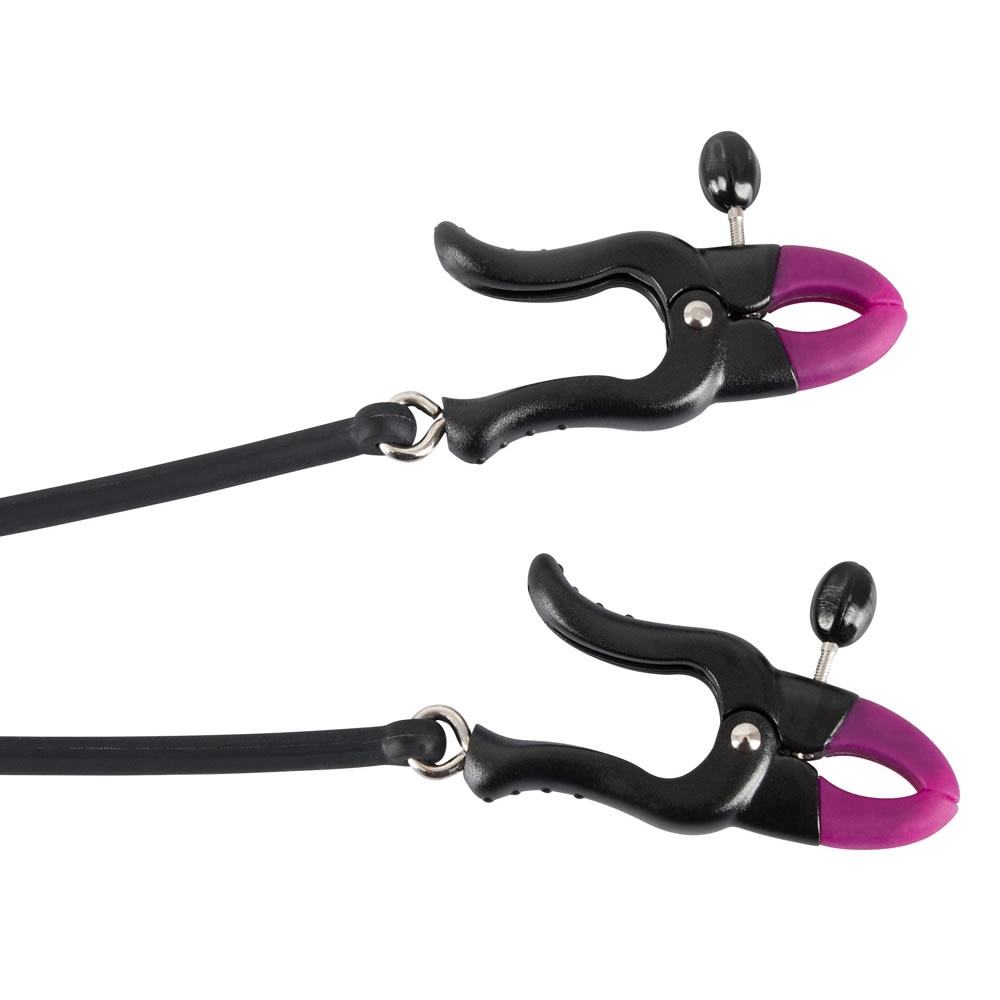 Bad Kitty Silicone Nipple Clamps with Clitoris