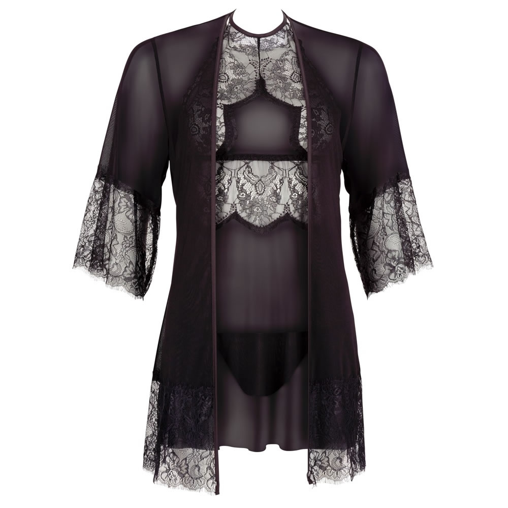 Lace Chemise with Kimono and G-string