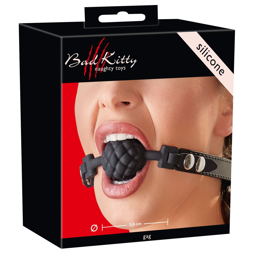 Bad Kitty Silicone Gag Ball with Dotted Pattern